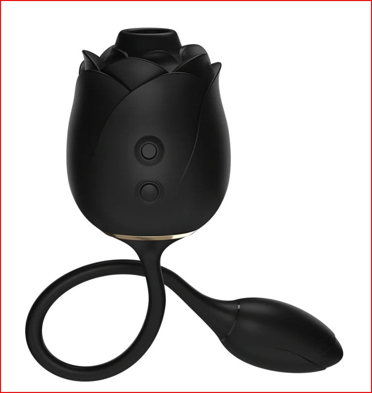 Experience the luxurious Fifty Shades of Grey Dark Blushing Rose, a versatile clitoral suction vibrator that combines internal and external enjoyment with multiple modes.