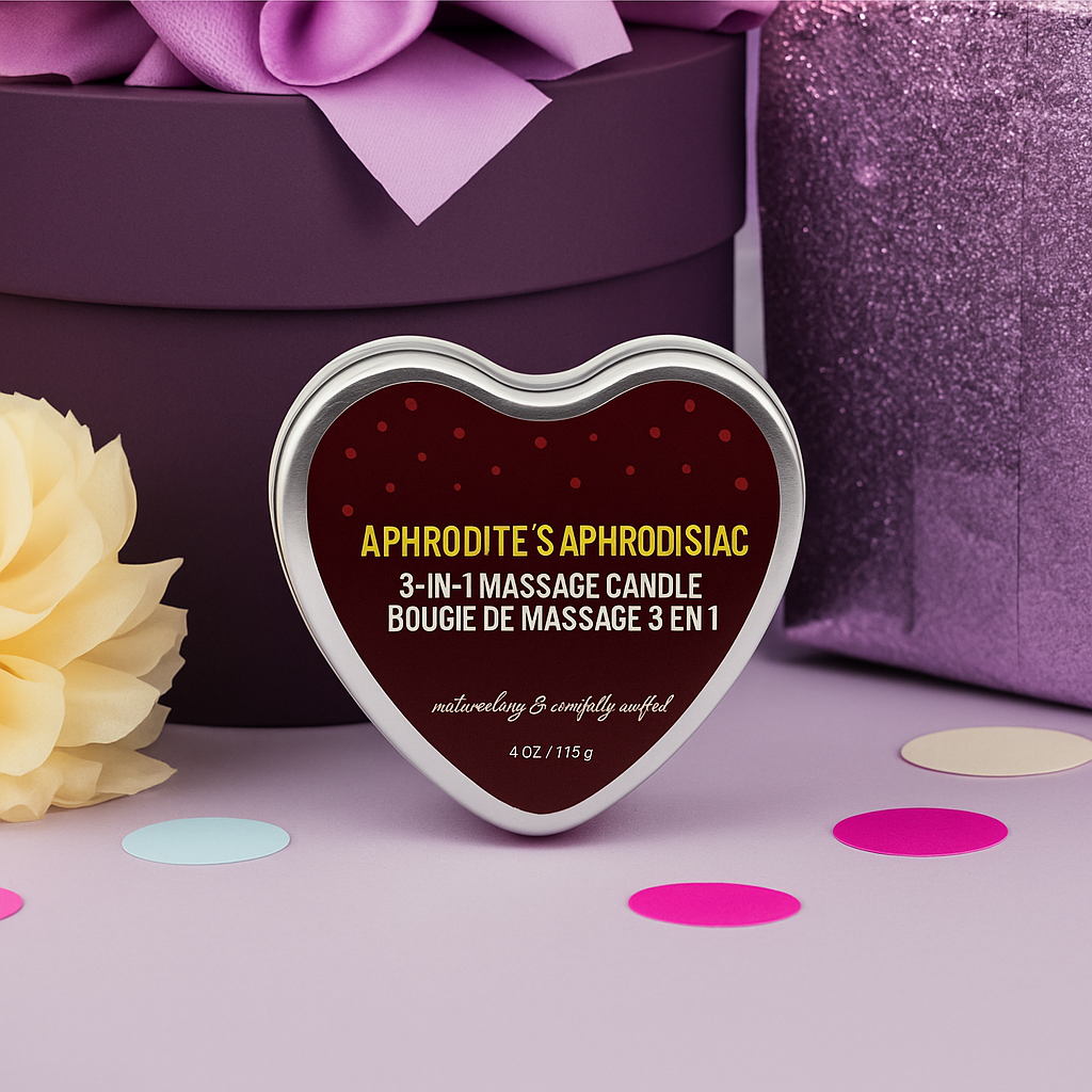 Massage candle melting into warm, silky plant-based massage oil