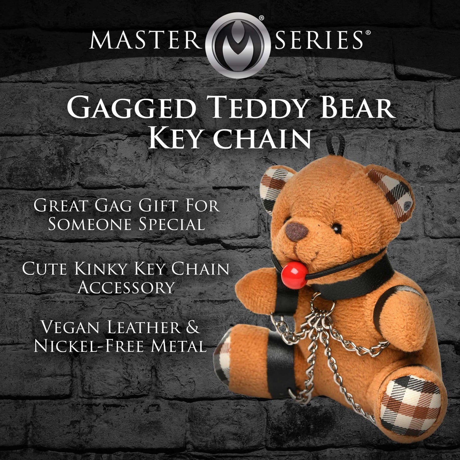 Gagged Teddy Bear Keychain - SP BOUTIQUE