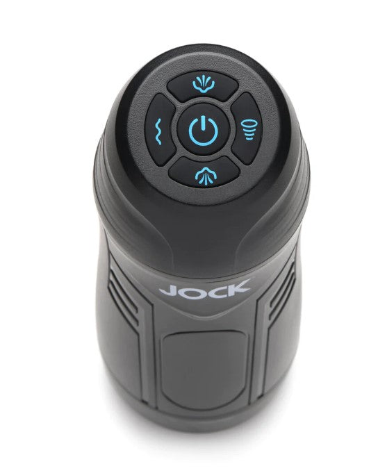 Jock 9X Sucking Vibrating Masturbator - 3 Speeds, Multi-Textured Tunnel, Rechargeable - SP BOUTIQUE