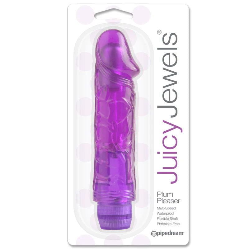 Juicy Jewels Plum Pleaser Flexible Realistic Vibrator PIPEDREAM