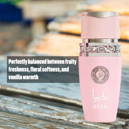 Lifestyle image of a woman applying Kyra Perfume For Women 100ml, embodying confidence and sophistication.