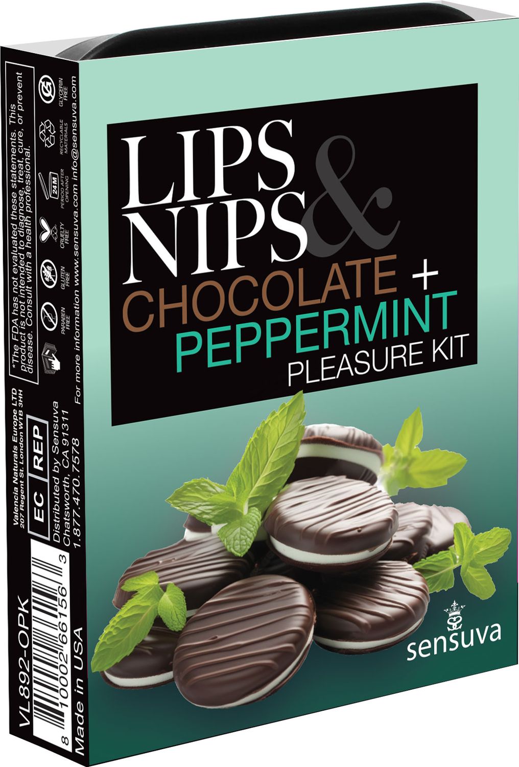 Sensuva Lips and Nips Pleasure Kit Chocolate Peppermint SENSUVA