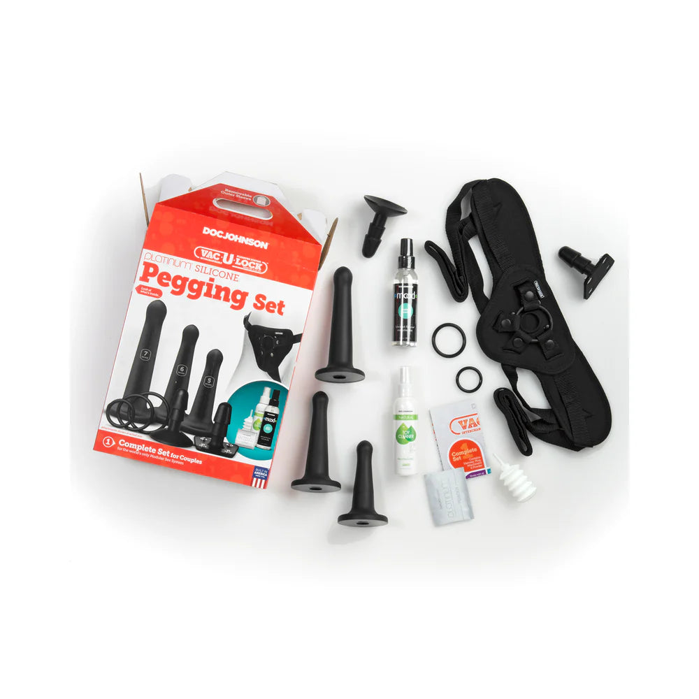 Vac-U-Lock Silicone Pegging Set DOC JOHNSON