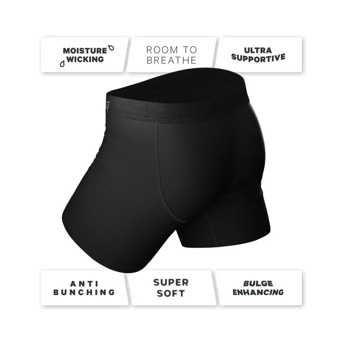 Shinesty The 009 Black Tuxedo Ball Hammock Pouch Underwear with Fly