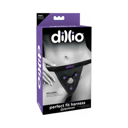 Dillio Adjustable Perfect Fit Harness Black/Purple PIPEDREAM