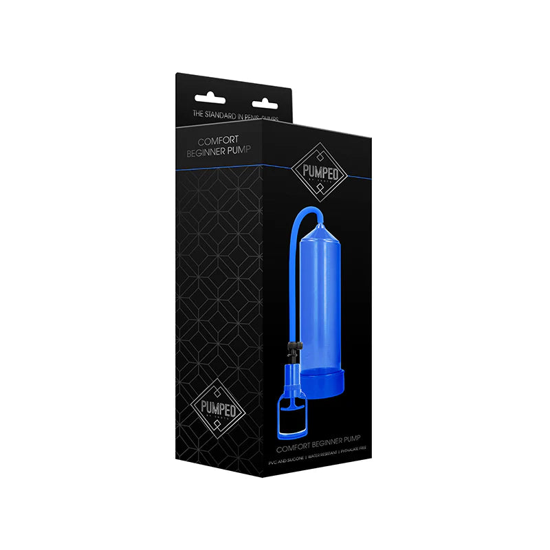 Pumped Comfort Beginner Penis Pump Blue SHOTS