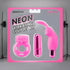 Pipedream Neon 3-Piece Silicone Vibrating Couples Kit PIPEDREAM
