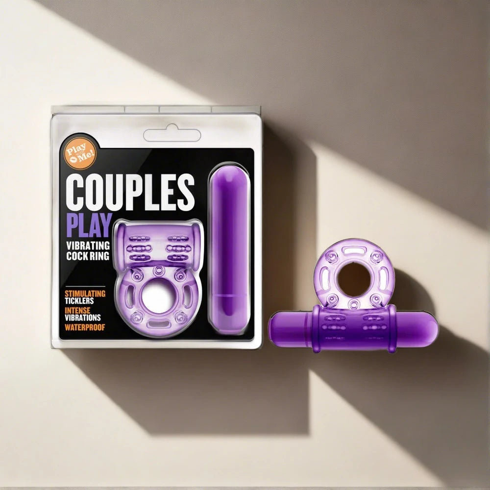 Play with Me Couples Play Vibrating Cockring Purple BLUSH