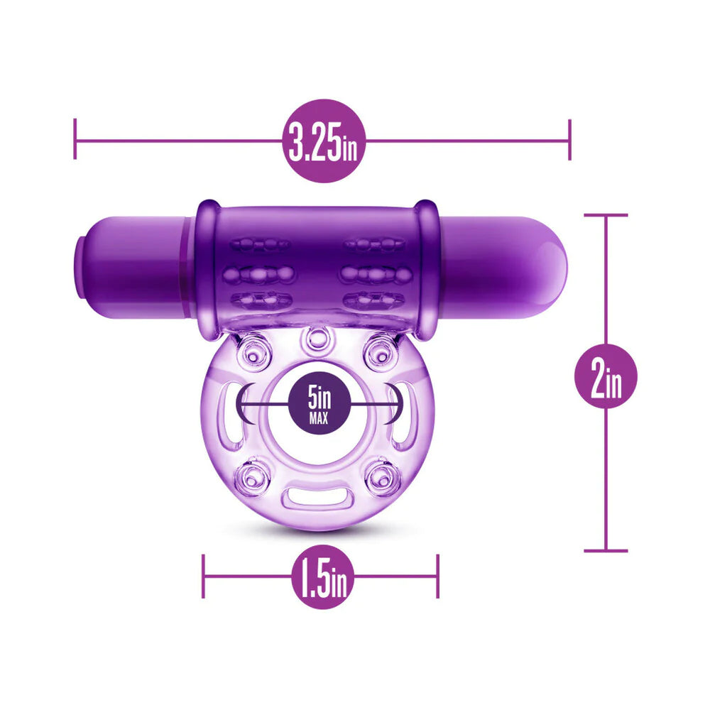 Vibrating Cock Ring for Couples - Purple SP BOUTIQUE Vibrating Cock Ring for Couples - Purple SP BOUTIQUE