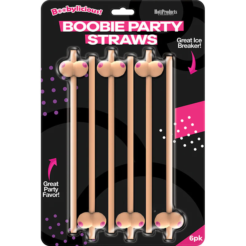 Boobie Straws (Flesh Color) 6Pk. HOTT PRODUCTS