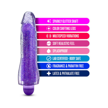 Glow Dicks Molly Color Changing Vibrating Dildo BLUSH
