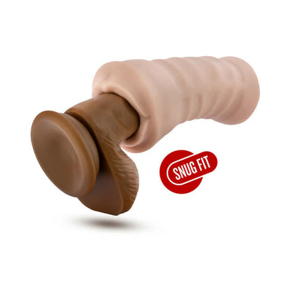 M for Men Angie Oral Stroker with Bullet Vibrator Beige - SP BOUTIQUE