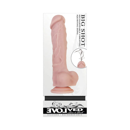 Evolved Big Shot Rechargeable Vibrating 8 in. Silicone Squirting Dildo EVOLVED