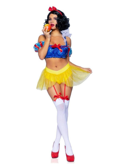 Bad Apple Snow White, Shimmer Halter Bandeau with Organza Puff LEG AVENUE