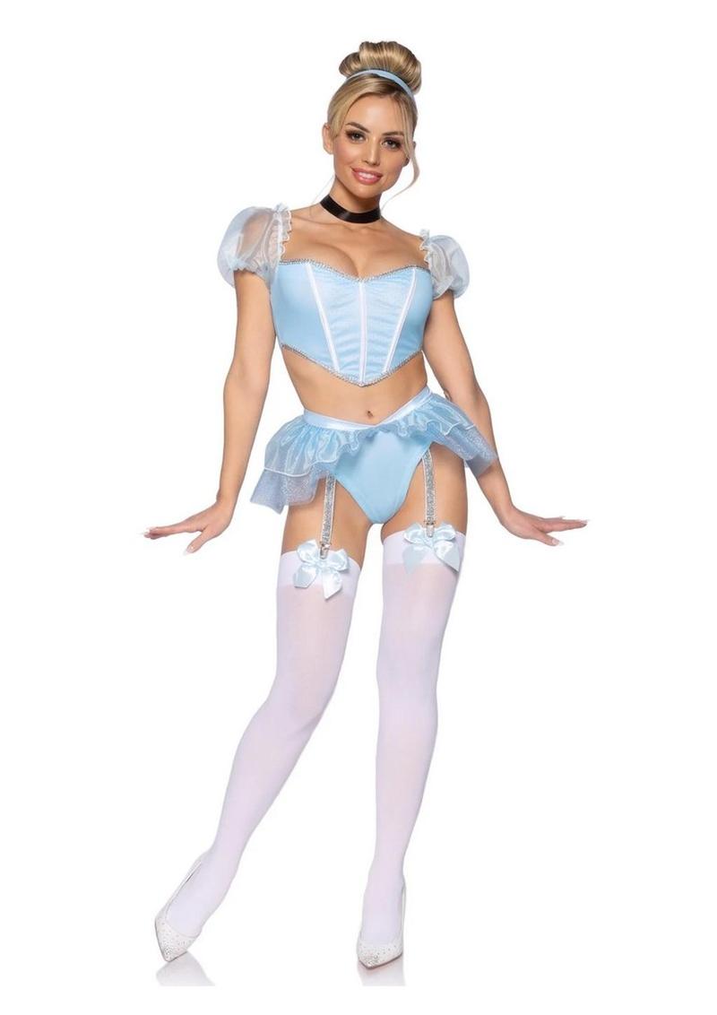 Glass Slipper Cinderella Boned Sweetheart Costume LEG AVENUE