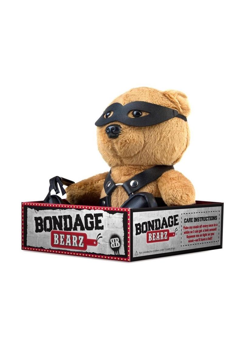 Bondage Bearz Freddie Flogger Stuffed Animal - Brown/Black - SP BOUTIQUE