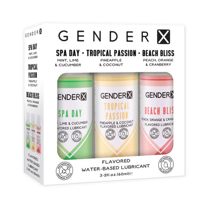 Gender X Flavored Lube Travel 3-Pack GENDER X