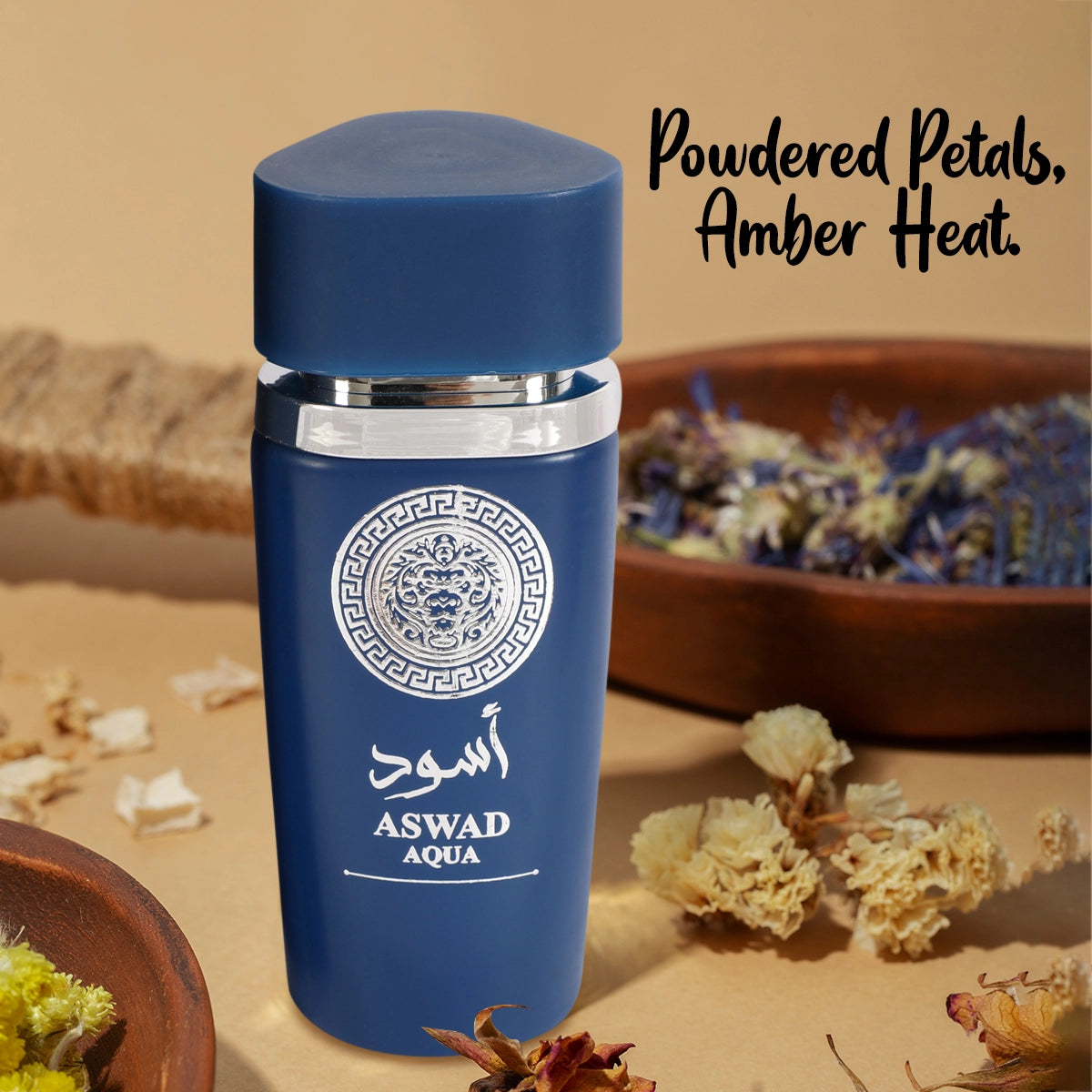 Aswad Aqua-Blue Spray Perfume Eau De Parfum For Women in a beautiful 100ML bottle, showcasing its refreshing aquatic floral perfume essence.