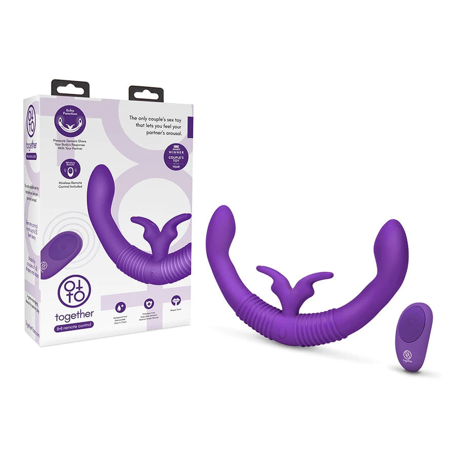 Together Couples Toy Remote-Controlled Dual Ended Rabbit Vibrator TOGETHER TOY