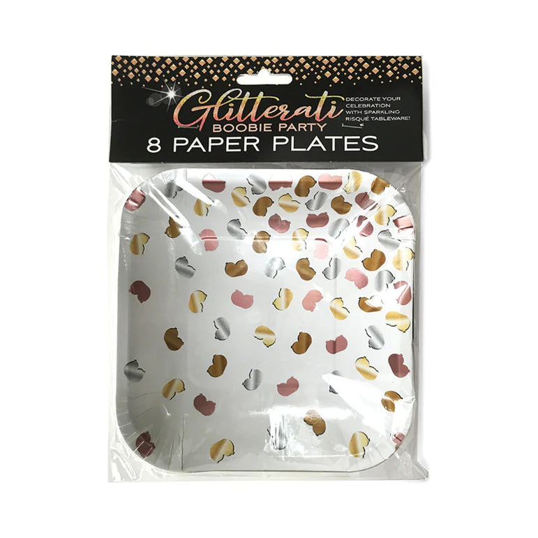 Glitterati Boobie Party Plates LITTLE GENIE