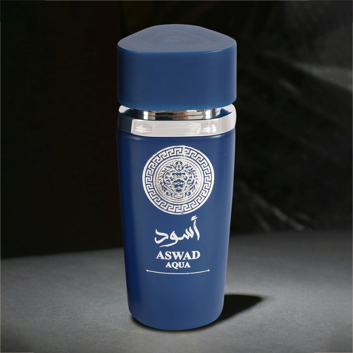 Close-up of the elegant Aswad Aqua-Blue Spray Perfume Eau De Parfum For Women highlighting the captivating aquatic floral perfume notes.