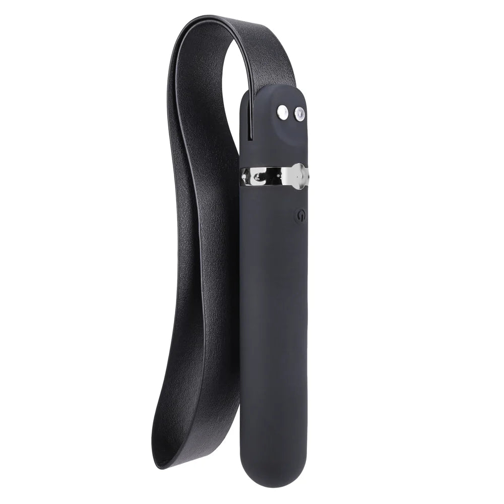 Adam &amp; Eve Spank Me Vibe Rechargeable Silicone Vibrator With Slap Strap End ADAM &amp; EVE
