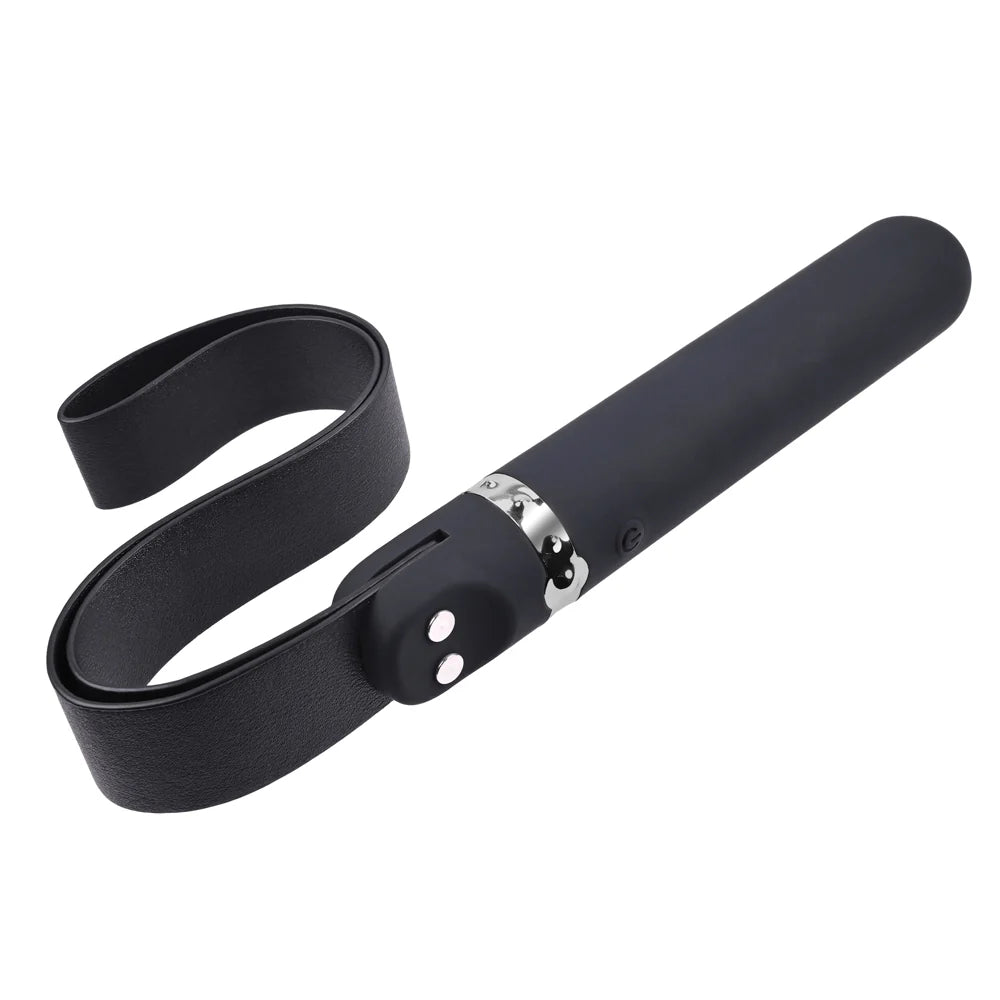 Adam &amp; Eve Spank Me Vibe Rechargeable Silicone Vibrator With Slap Strap End ADAM &amp; EVE