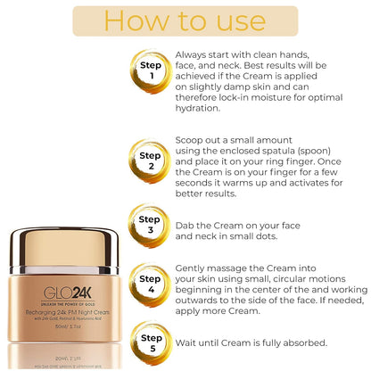 Recharging 24K PM Night Cream with 24K Gold &amp; Retinol
