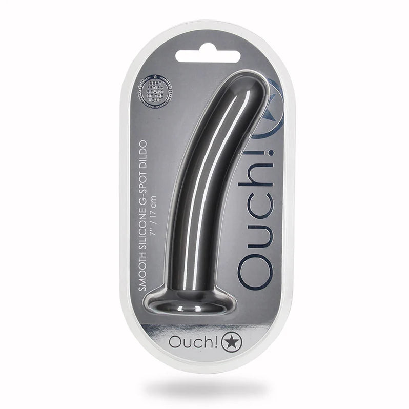 Shots Ouch! Smooth Silicone 7 in. G-Spot Dildo OUCH!