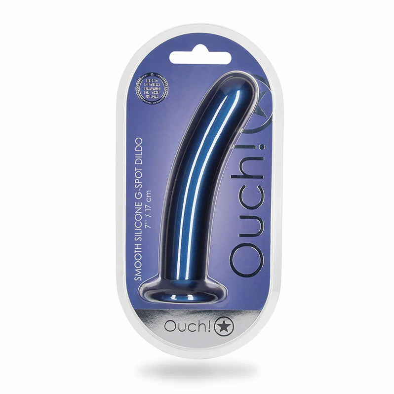Shots Ouch! Smooth Silicone 7 in. G-Spot Dildo OUCH!