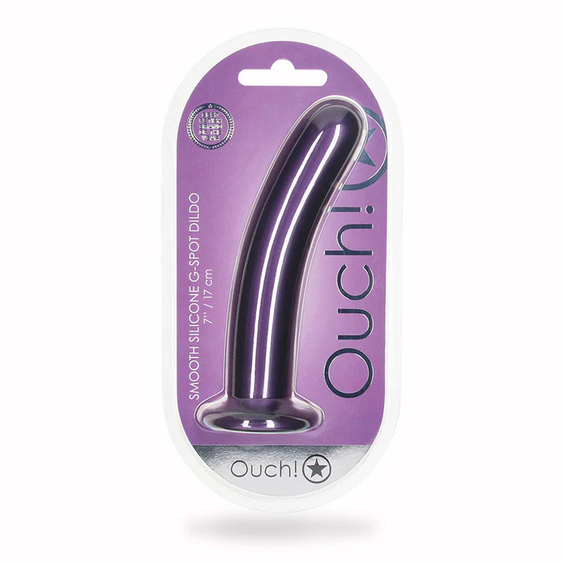 Shots Ouch! Smooth Silicone 7 in. G-Spot Dildo OUCH!