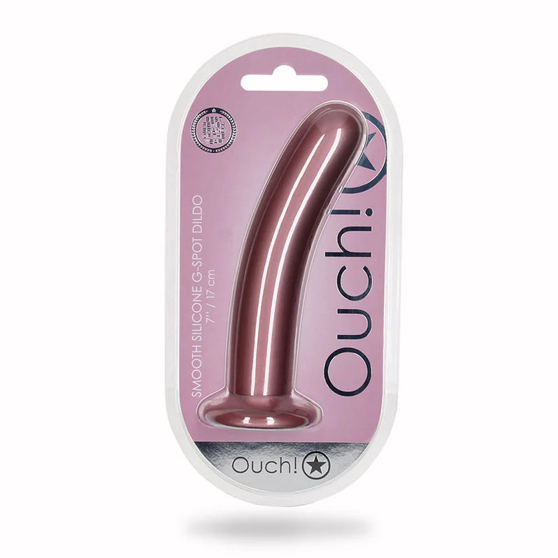 Shots Ouch! Smooth Silicone 7 in. G-Spot Dildo OUCH!