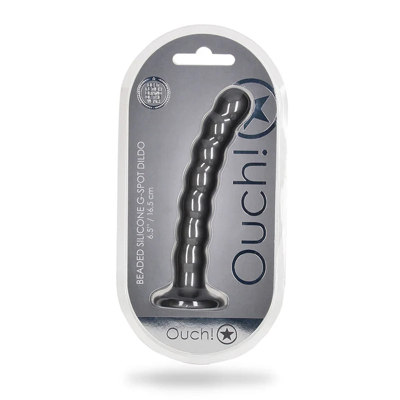 Ouch! Beaded Silicone 6.5 in. G-Spot Dildo OUCH!