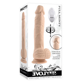 Evolved Full Monty Rechargeable Remote-Controlled Thrusting Twirling Dildo SP
