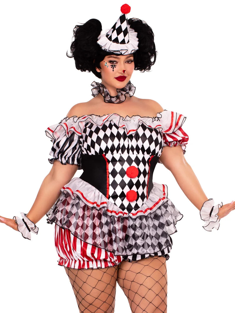 Darling Harlequin Clown Costume