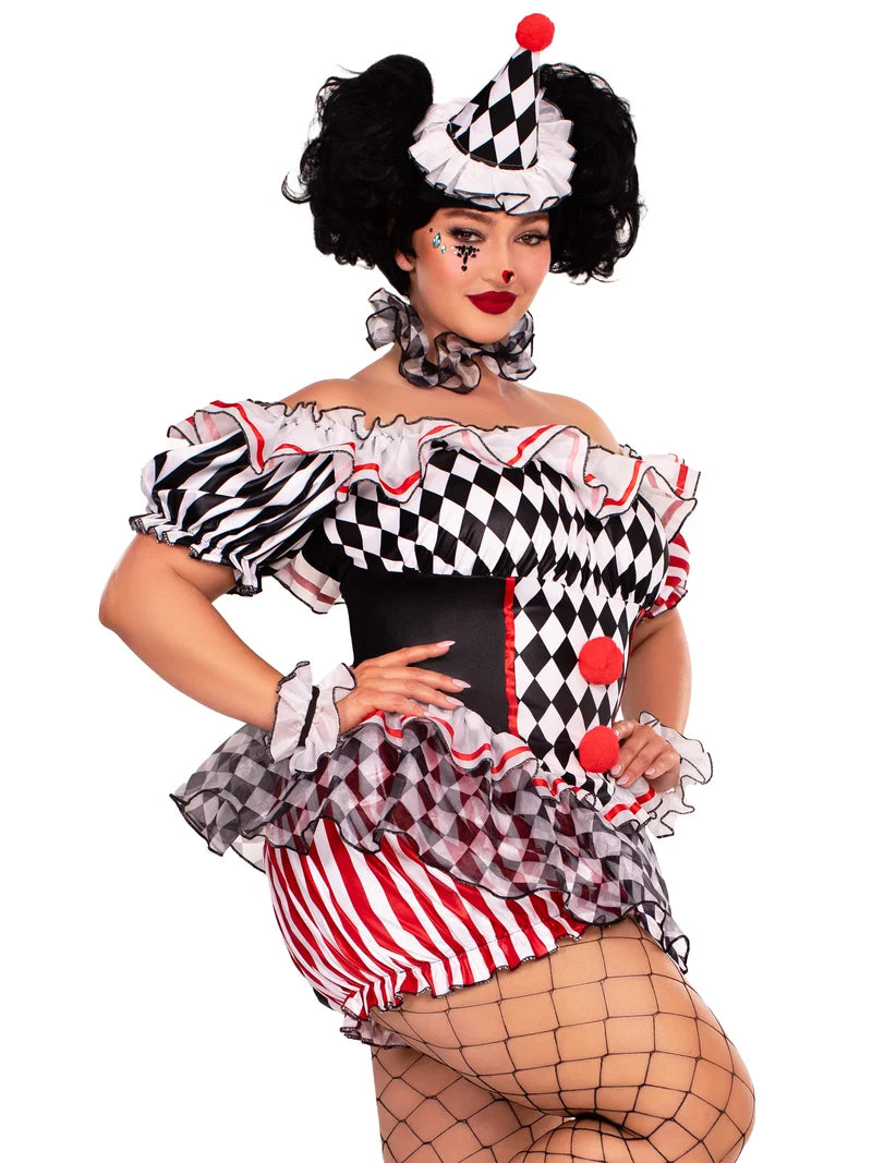 Darling Harlequin Clown Costume