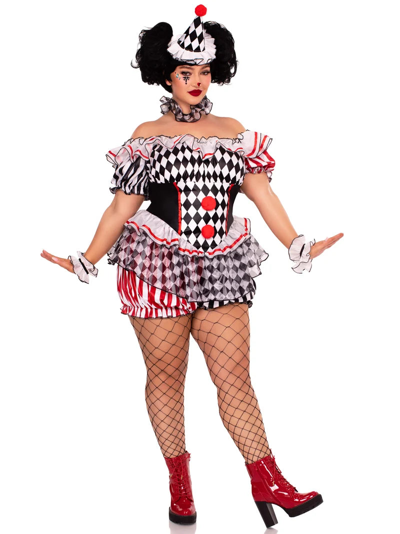 Darling Harlequin Clown Costume