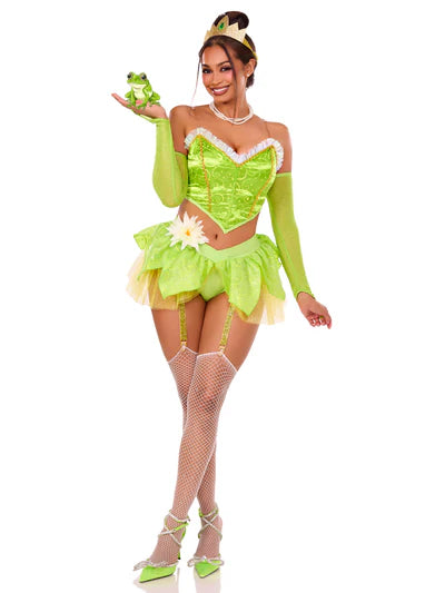 Bayou Babe Costume displayed with enchanting fairy tale elements, a must-have for a stunning Halloween transformation.