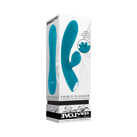 Evolved Fierce Flicker Rechargeable Dual Stim Vibe Silicone EVOLVED