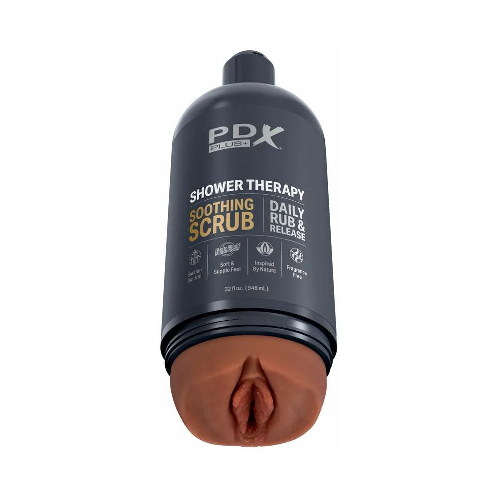 PDX Plus Shower Therapy Soothing Scrub Brown PIPEDREAM
