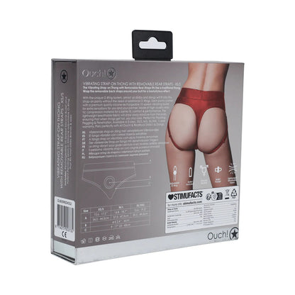 Ouch! Vibrating Strap-on Thong with Removable Butt Straps OUCH!