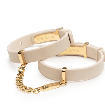 Crave ID Cuffs Beige/24kt Gold CRAVE