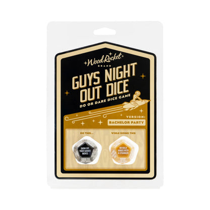 Guys Night Out Dice: Bachelor Party WOOD ROCKET