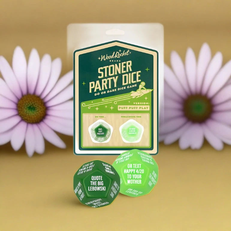 Stoner Party Dice: Puff Puff Play WOOD ROCKET