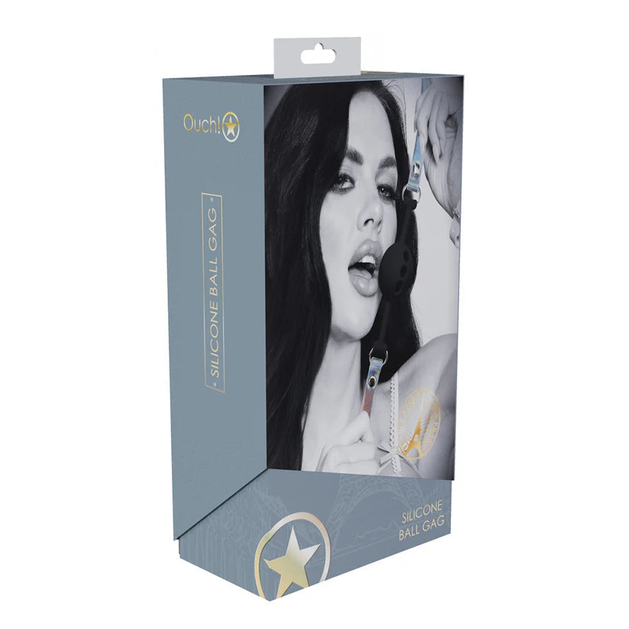 Ouch! International Paris Collection Silicone Ball Gag SHOTS
