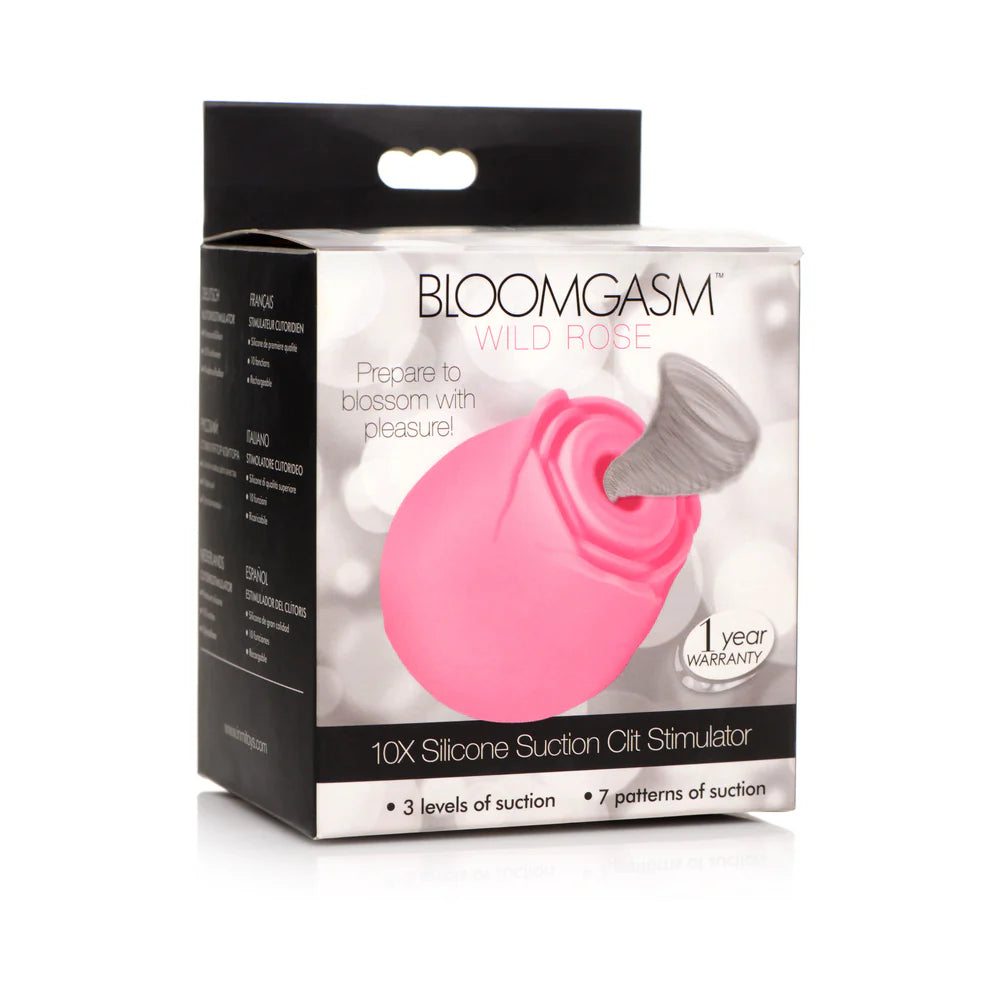 Bloomgasm 10X Wild Rose Silicone Suction Clit Stimulator XR BRAND
