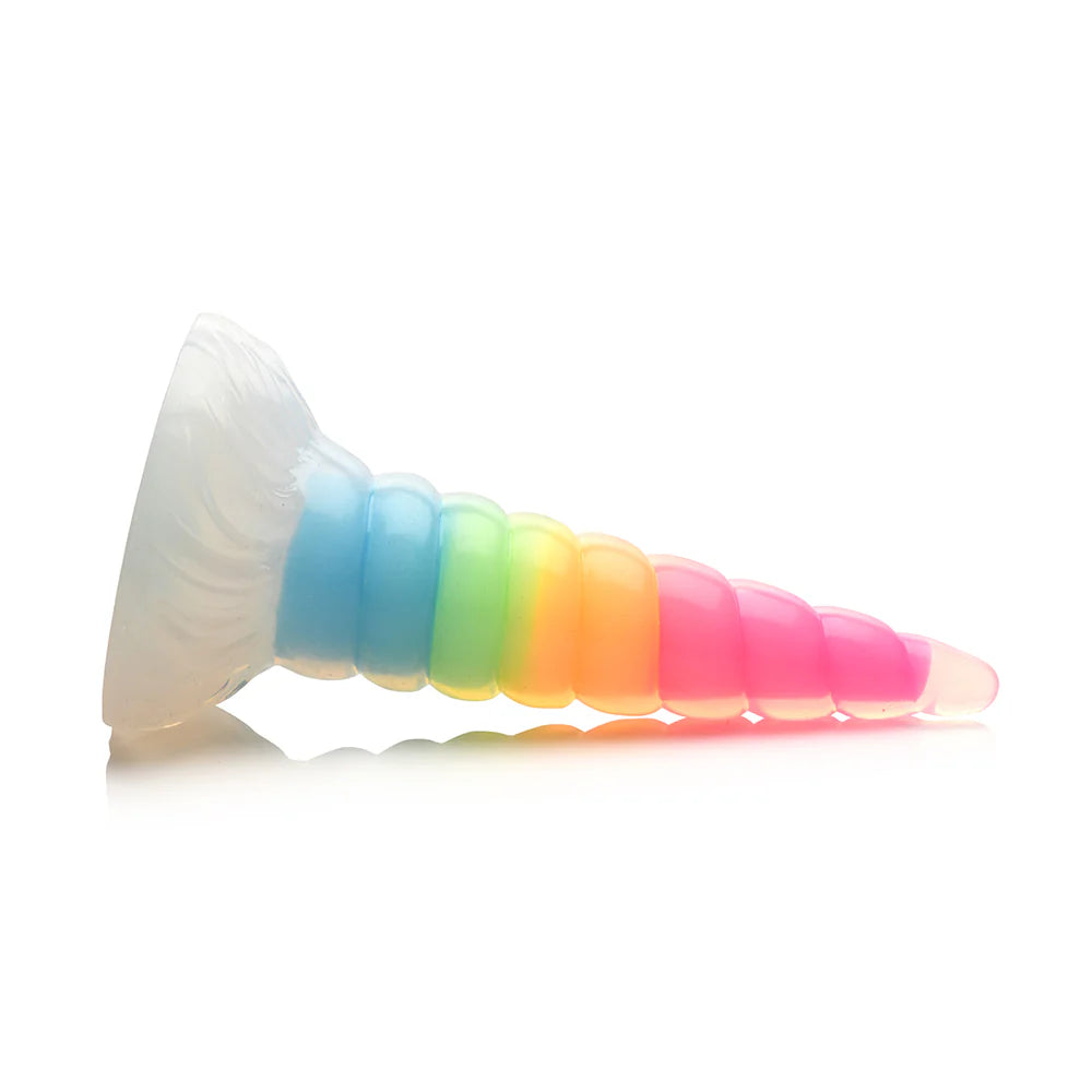 Creature Cocks Uni-Glow Glow-in-the-Dark Rainbow Silicone Dildo CREATURE COCKS
