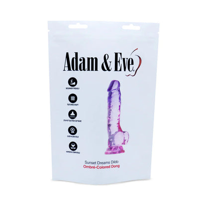 Adam &amp; Eve Realistic Dildo With Suction Cup – 7.5 Inch Multi-Color, Textured Veins, Flexible Design - SP BOUTIQUE