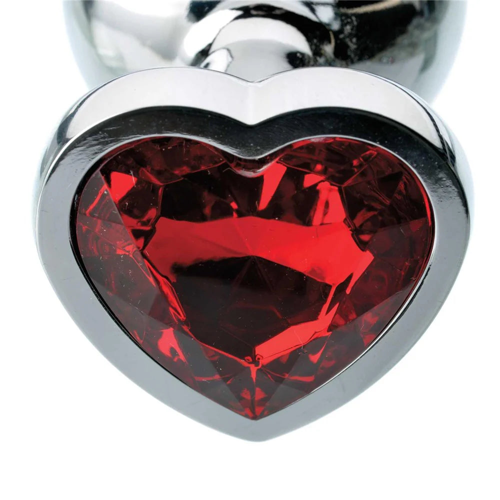 Adam &amp; Eve Red Hearts Gem Anal Plug ADAM &amp; EVE